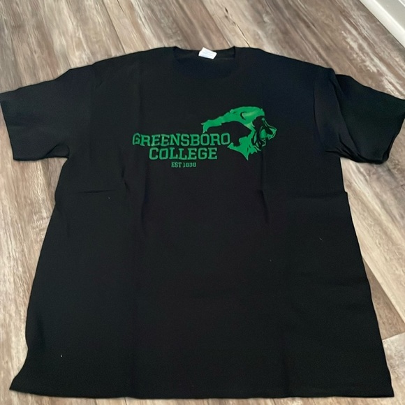 College Corner Greensboro College Short Sleeve Large Black Tee NEW - Picture 2 of 2